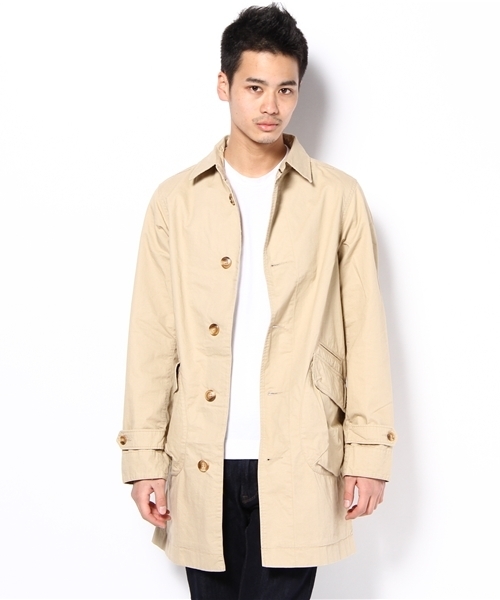 WEGO(ウィゴー)の「ハイカウントコットンステンカラーコート(ステンカラーコート・メンズ・ベージュ/ネイビー/オレンジ・MEDIUM/LARGE)」の6枚目の写真