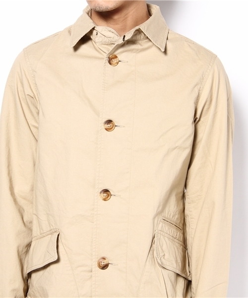 WEGO(ウィゴー)の「ハイカウントコットンステンカラーコート(ステンカラーコート・メンズ・ベージュ/ネイビー/オレンジ・MEDIUM/LARGE)」の8枚目の写真