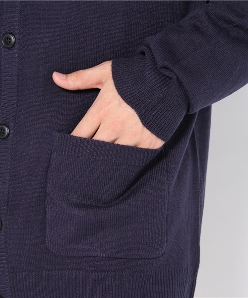 WEGO（ウィゴー）の「カシミアタッチVネックカーディガン（カーディガン/ボレロ・メンズ・ホワイト/ブラック/ベージュ/ケリー/ネイビー/レッド/ワイン/ターコイズブルー/ライトベージュ/マスタード/ロイヤルブルー・MEDIUM/LARGE）」の15枚目の写真