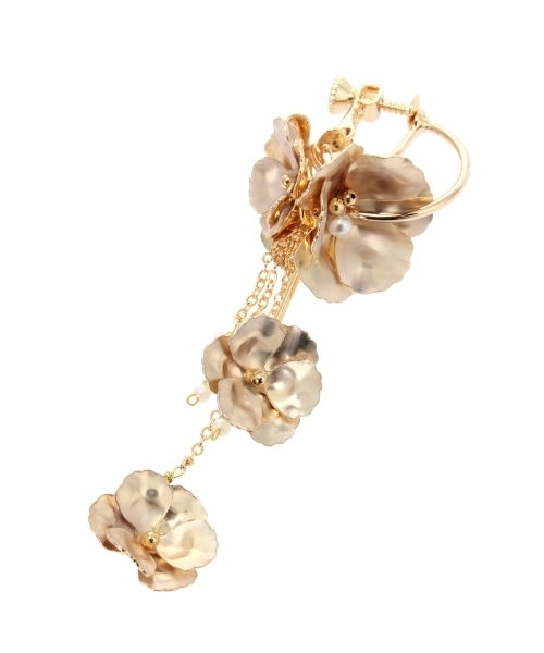 MERCURYDUO（マーキュリーデュオ）の「メタルフラワーイヤリング（イヤリング・レディース・ゴールド/シルバー・FREE）」の4枚目の写真