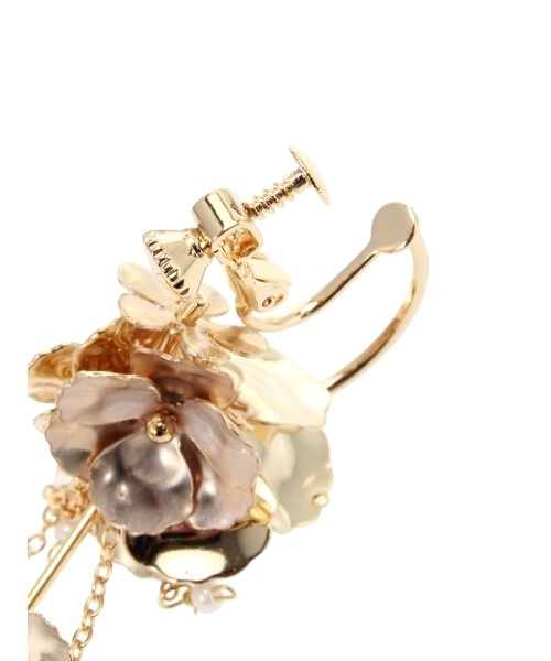 MERCURYDUO（マーキュリーデュオ）の「メタルフラワーイヤリング（イヤリング・レディース・ゴールド/シルバー・FREE）」の5枚目の写真