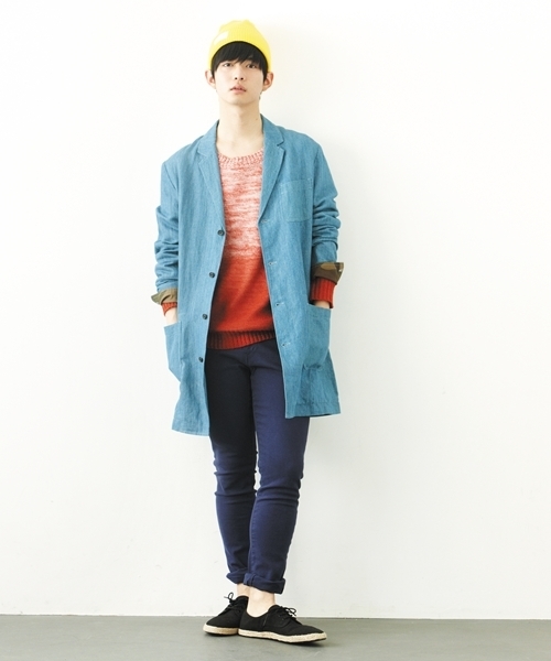 WEGO（ウィゴー）の「WEGO/スリムフィットストレッチパンツ（チノパンツ・メンズ・ブラック/ベージュ/ネイビー/パープル/グレー/インディゴブルー/イエロー/グリーン/ダークインディゴブルー/ワイン/ロイヤルブルー・MEDIUM/LARGE/SMALL）」の20枚目の写真