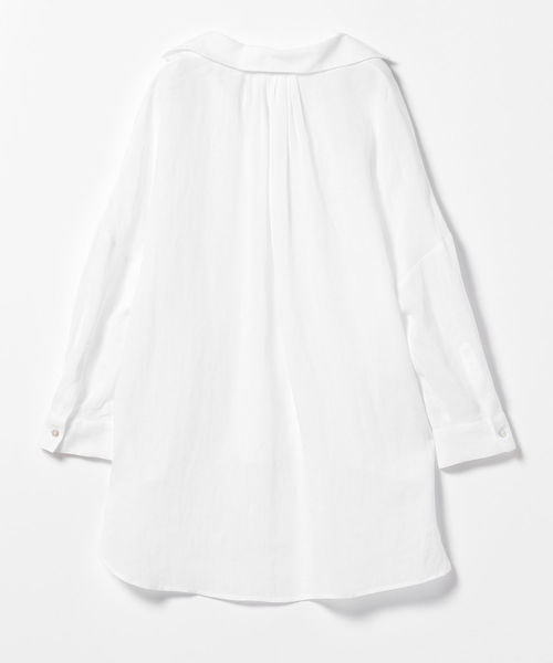 EFFE BEAMS（エッフェビームス）の「BARBA / リネン スキッパーシャツ（シャツ/ブラウス・レディース・グレイッシュブルー/ホワイト/グレー・38/40h/40）」の18枚目の写真