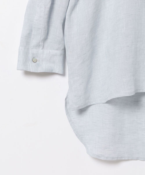 EFFE BEAMS（エッフェビームス）の「BARBA / リネン スキッパーシャツ（シャツ/ブラウス・レディース・グレイッシュブルー/ホワイト/グレー・38/40h/40）」の15枚目の写真