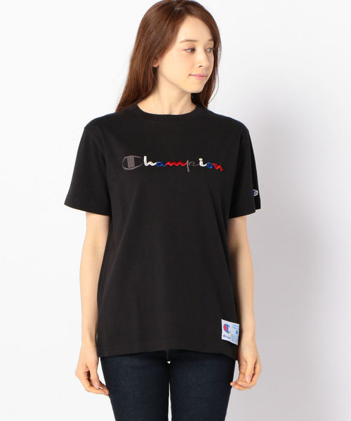 Champion（チャンピオン）の「Champion:カラーロゴTEE（Tシャツ/カットソー・レディース・ホワイト/ブラック・ONE SIZE）」の3枚目の写真