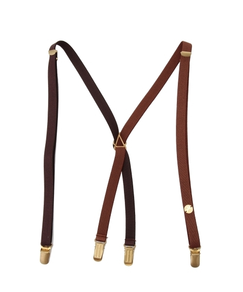 BEAMS BOY（ビームスボーイ）の「HAPPY BOUNCE / クレイジーカラー 細サスペンダー（サスペンダー・レディース・ベージュ/ブラウン/イエロー・ONE SIZE）」の12枚目の写真