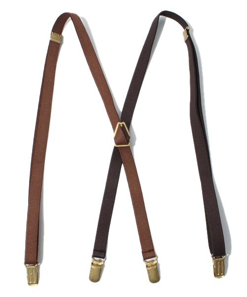 BEAMS BOY（ビームスボーイ）の「HAPPY BOUNCE / クレイジーカラー 細サスペンダー（サスペンダー・レディース・ベージュ/ブラウン/イエロー・ONE SIZE）」の2枚目の写真