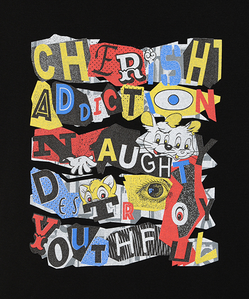 Candy Stripper（キャンディストリッパー）の「CHAOS CANDY Tシャツ（Tシャツ/カットソー・レディース・ピンク/オフホワイト/ブラック/ネイビー・2/4/1/3）」の7枚目の写真