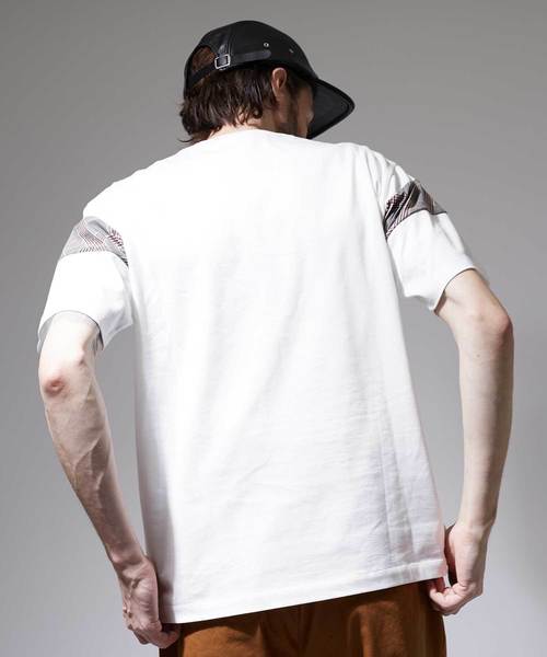 UNITED TOKYO（ユナイテッドトウキョウ）の「チェックカッティングカットソー（Tシャツ/カットソー・メンズ・ネイビー/オフホワイト・1/2/3）」の6枚目の写真