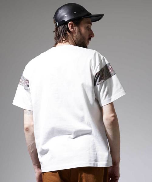 UNITED TOKYO（ユナイテッドトウキョウ）の「チェックカッティングカットソー（Tシャツ/カットソー・メンズ・ネイビー/オフホワイト・1/2/3）」の7枚目の写真