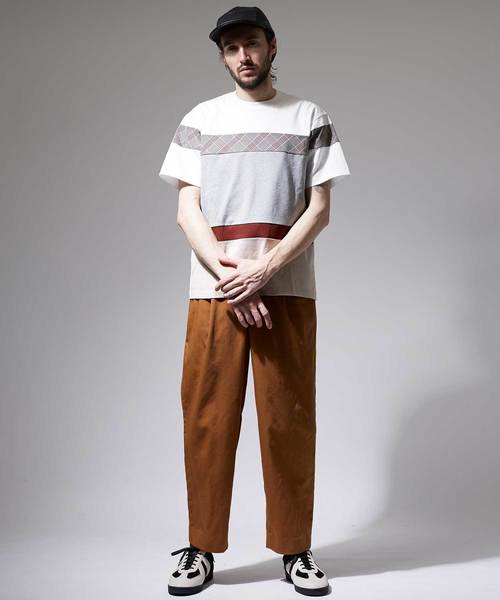 UNITED TOKYO（ユナイテッドトウキョウ）の「チェックカッティングカットソー（Tシャツ/カットソー・メンズ・ネイビー/オフホワイト・1/2/3）」の10枚目の写真