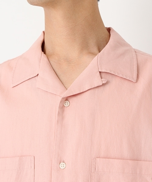 niko and...(ニコアンド)の「リネンミックスオープンカラーシャツ(シャツ/ブラウス・メンズ・ベージュ/ネイビー/サックスブルー/ピンク・MEDIUM/LARGE)」の12枚目の写真