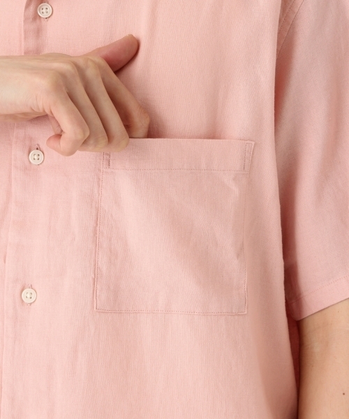 niko and...(ニコアンド)の「リネンミックスオープンカラーシャツ(シャツ/ブラウス・メンズ・ベージュ/ネイビー/サックスブルー/ピンク・MEDIUM/LARGE)」の16枚目の写真