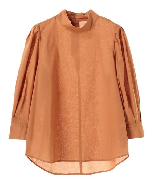 AMERICAN HOLIC（アメリカンホリック）の「・ハイネック7分袖ブラウス（シャツ/ブラウス・レディース・チェック/キャメル/その他5/オフホワイト・FREE）」の6枚目の写真