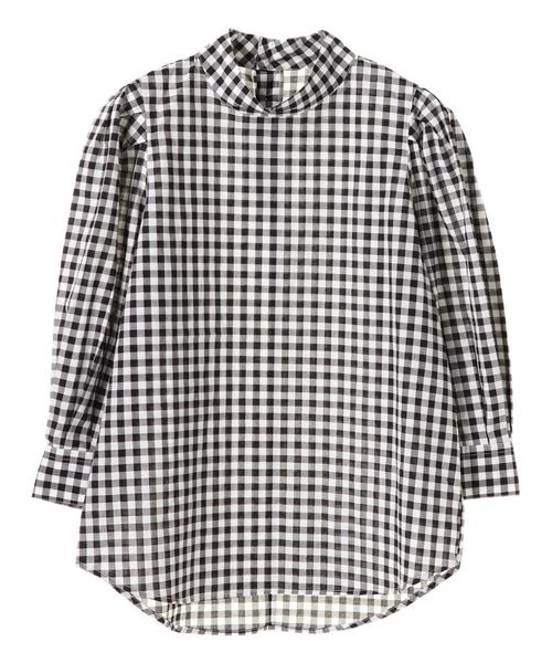 AMERICAN HOLIC（アメリカンホリック）の「・ハイネック7分袖ブラウス（シャツ/ブラウス・レディース・チェック/キャメル/その他5/オフホワイト・FREE）」の7枚目の写真