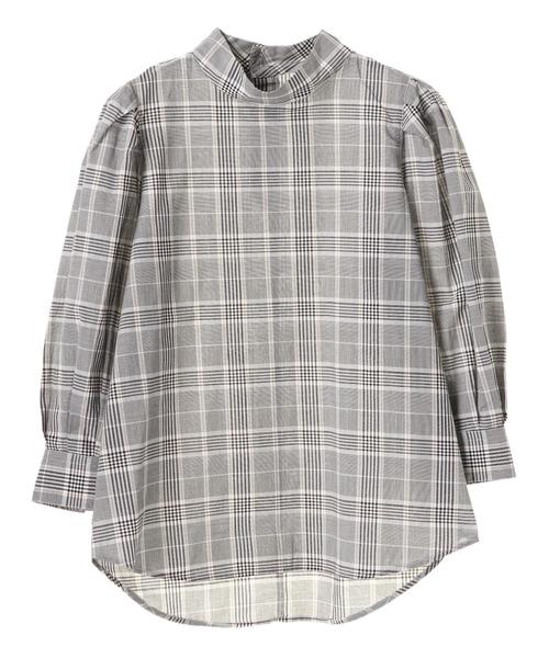 AMERICAN HOLIC（アメリカンホリック）の「・ハイネック7分袖ブラウス（シャツ/ブラウス・レディース・チェック/キャメル/その他5/オフホワイト・FREE）」の8枚目の写真