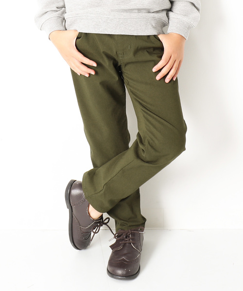 devirock（デビロック）の「ウルトラストレッチストレートパンツ チノパン（チノパンツ・キッズ・ブラック/ベージュ/カーキ・150cm/160cm/110cm/100cm/120cm/130cm/140cm）」の3枚目の写真