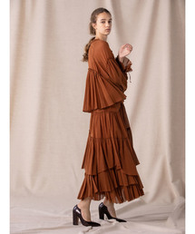 CASA FLINE | コットンキュプラティアードスカート(スカート)