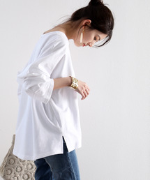 classicalelf | ボーダー＆無地のロングTシャツ(Tシャツ/カットソー)