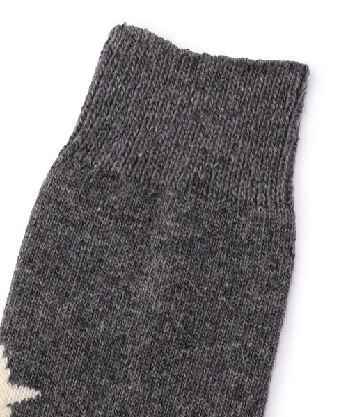 ROSTER SOX（ロスターソックス）の「ROSTER SOX: 【WOOL STAR】 ソックス（ソックス/靴下・メンズ・ホワイト/ブラック/グレー・ONE SIZE）」の6枚目の写真