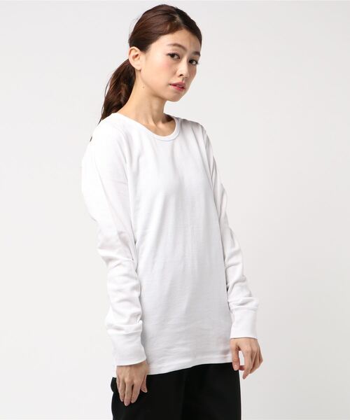 ARCHIVER(アーカイバ)の「【69】【it】【セレクト】Wフェイス クルーネックロンT(Tシャツ/カットソー・レディース・ホワイト/ブラック/グレー・MEDIUM/LARGE)」の2枚目の写真
