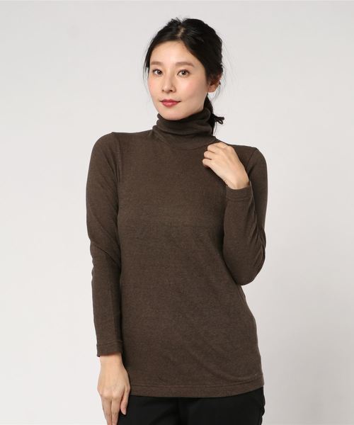 超ガーゼの丸編みタートルネックTシャツ 超ガーゼの丸編みタートルネックTシャツ