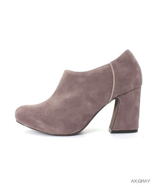 RANDA（ランダ）の「チャンキーヒールアンクルブーティ（ブーティ・レディース・ブラック/グレー/ベージュ/ネイビー・LL/L/M/S）」の3枚目の写真