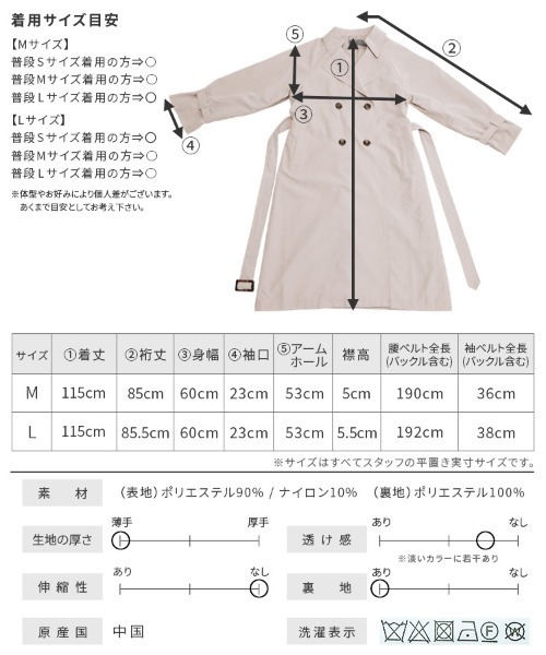 キャンディ袖ビッグトレンチコート