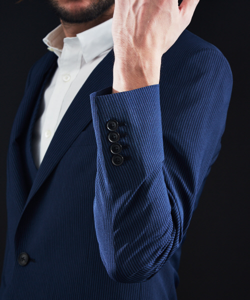5351 POUR LES HOMMES（ゴーサンゴーイチプールオム）の「【セットアップ対応】トラベストストライプテーラードジャケット（テーラードジャケット・メンズ・ブルー・44/46/48/50）」の10枚目の写真