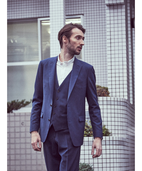 5351 POUR LES HOMMES（ゴーサンゴーイチプールオム）の「【セットアップ対応】トラベストストライプテーラードジャケット（テーラードジャケット・メンズ・ブルー・44/46/48/50）」の17枚目の写真