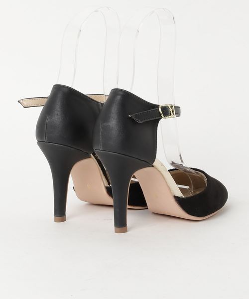 Miminy Piminy（ミミニー ピミニー）の「MiminyPiminy(ミミニー ピミニー) 素材コンビのセパレートパンプス（パンプス・レディース・ブラック/ベージュ/ホワイト系その他/パイソン・LL/S/M/L）」の5枚目の写真