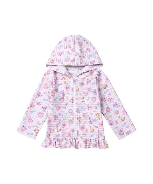 motherways(マザウェイズ)の「ガールズ 水着ラッシュガードパーカー 全4柄(ラッシュガード)」|ホワイト