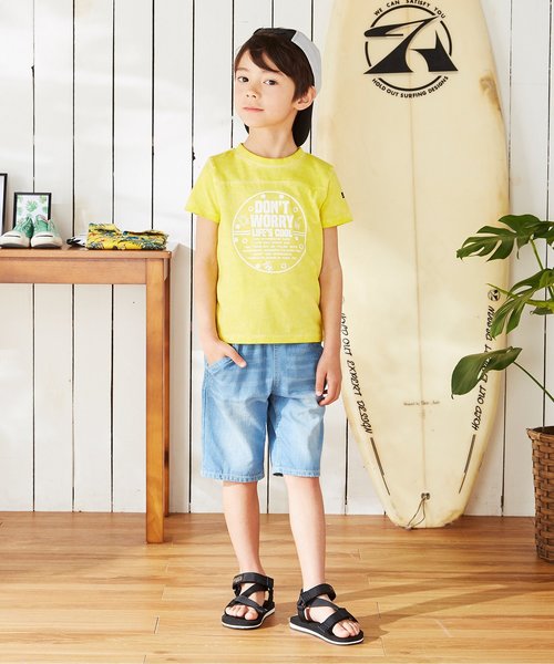 BREEZE（ブリーズ）の「/ロゴ加工Tシャツ（Tシャツ/カットソー・キッズ・ターコイズブルー/イエロー/チャコール・90/100/110/120/80/130/140）」の4枚目の写真