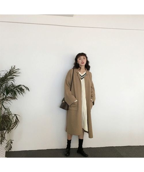 c.u.l(シーユーエル)の「【c.u.l】【2019AW】オーバーサイズ コーディガン chw591(カーディガン/ボレロ・レディース・ホワイト/ブラック/ベージュ/グレー・FREE)」の9枚目の写真