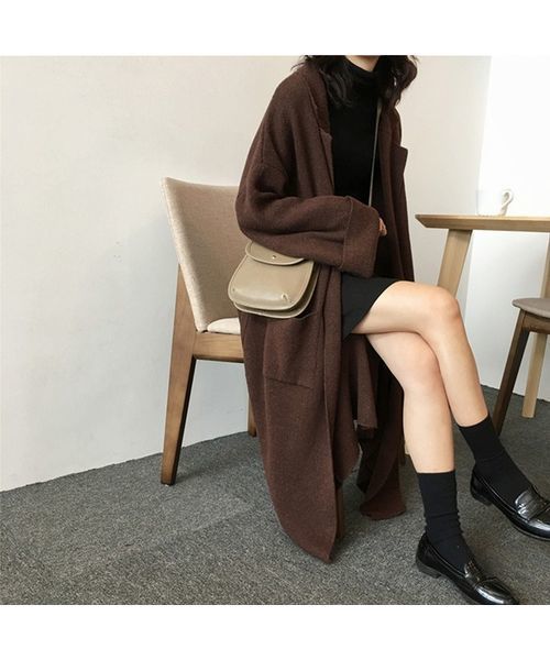 c.u.l(シーユーエル)の「【c.u.l】【2019AW】オーバーサイズ コーディガン chw591(カーディガン/ボレロ・レディース・ホワイト/ブラック/ベージュ/グレー・FREE)」の14枚目の写真