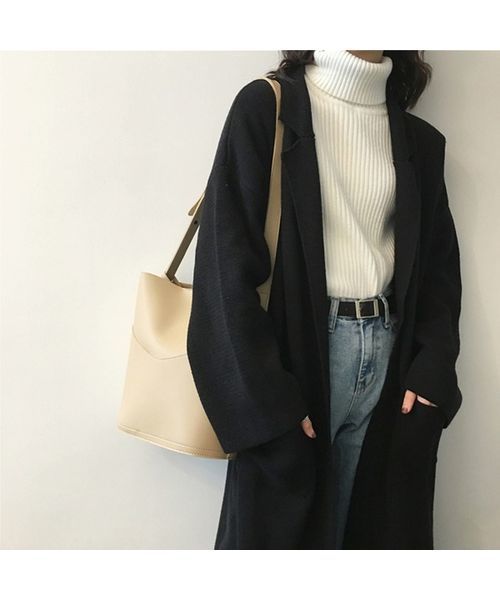 c.u.l(シーユーエル)の「【c.u.l】【2019AW】オーバーサイズ コーディガン chw591(カーディガン/ボレロ・レディース・ホワイト/ブラック/ベージュ/グレー・FREE)」の19枚目の写真