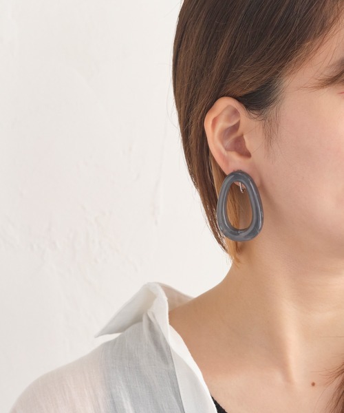 sfy（スフィ）の「アクリルフープピアス/Acryl hoop（ピアス（両耳用）・レディース・ブラック/ブラウン/イエロー/クリア・FREE）」の8枚目の写真