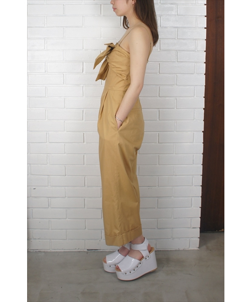 made in HEAVEN（メイドインヘブン）の「chilli all in one solid（つなぎ/オールインワン・レディース・ブラック/ベージュ・0/1）」の4枚目の写真