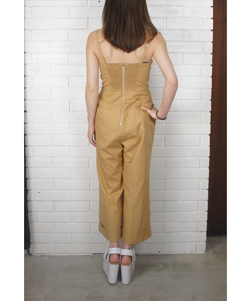 made in HEAVEN（メイドインヘブン）の「chilli all in one solid（つなぎ/オールインワン・レディース・ブラック/ベージュ・0/1）」の5枚目の写真