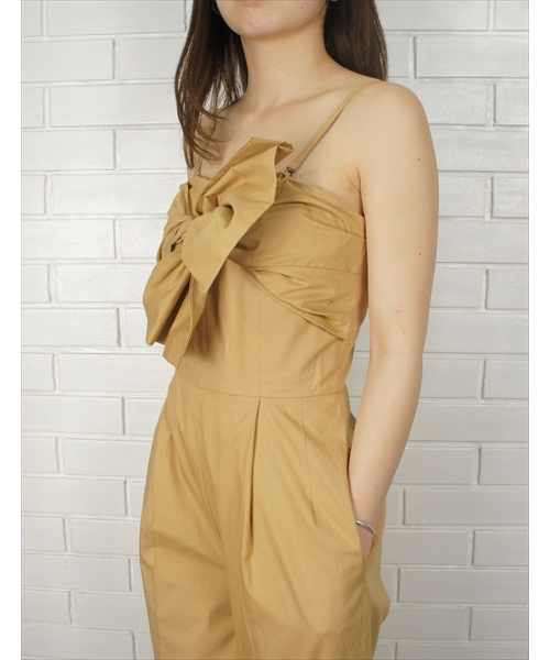 made in HEAVEN（メイドインヘブン）の「chilli all in one solid（つなぎ/オールインワン・レディース・ブラック/ベージュ・0/1）」の6枚目の写真