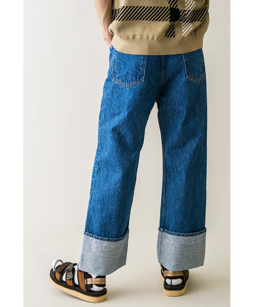 MONKEY TIME（モンキータイム）の「＜monkey time＞ DENIM ROLL UP BUGGY/デニムパンツ（デニムパンツ・メンズ・ネイビー・L/S/M）」の5枚目の写真