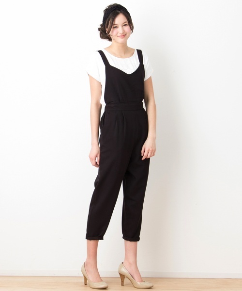 VIS（ビス）の「コンビネゾン（つなぎ/オールインワン・レディース・ブラック/ネイビー/ブルー・MEDIUM）」の2枚目の写真