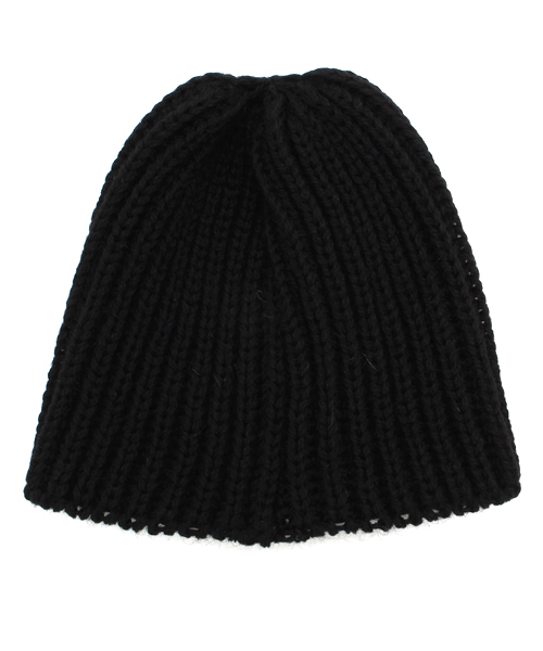 Ray BEAMS（レイビームス）の「BERNSTOCK SPEIRS / レース ウール リボン ニットキャップ（ニットキャップ/ビーニー・レディース・ブラック・ONE SIZE）」の4枚目の写真