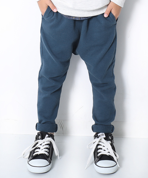 devirock(デビロック)の「スウェットサルエルパンツ(その他パンツ・キッズ・ブラック/杢グレー/ネイビー/ブルー系その他/グリーン系その他/カーキ/パープル系その他/パープル/スモークピンク/モカ/キャメル・80cm/90cm/95cm/100cm/110cm/120cm/130cm/140cm/150cm/160cm)」の7枚目の写真