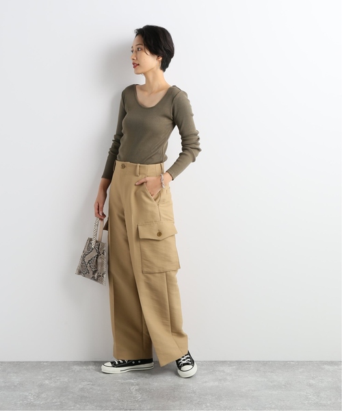 JOURNAL STANDARD（ジャーナルスタンダード）の「【NEU】タスランWツイル HWカーゴパンツ（カーゴパンツ・レディース・ブラック/ベージュ・38/36）」の17枚目の写真