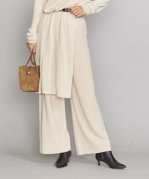 BEAUTY&YOUTH UNITED ARROWS(ビューティーアンドユースユナイテッドアローズ)の「BY 14ゲージ ウールレーヨンフルニードルニットパンツ(その他パンツ・レディース・ネイビー/ナチュラル・FREE)」の6枚目の写真