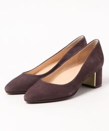 シンプルチャンキーヒールパンプス