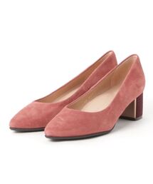 シンプルチャンキーヒールパンプス