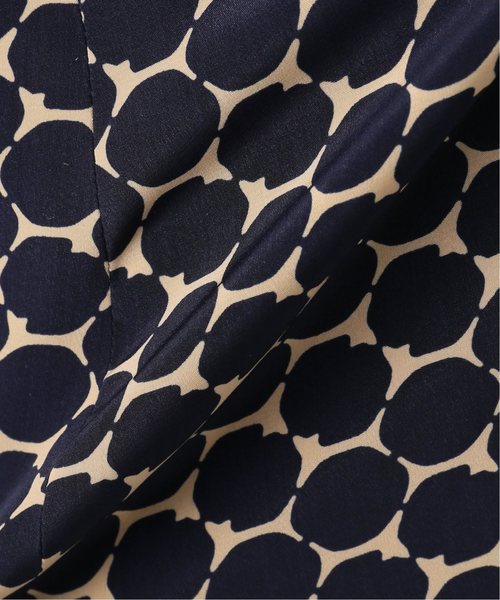 La TOTALITE（ラトータリテ）の「デシンキカプリントミモレスカート【手洗い可能】（スカート・レディース・ブラック/ネイビー・38/36）」の12枚目の写真