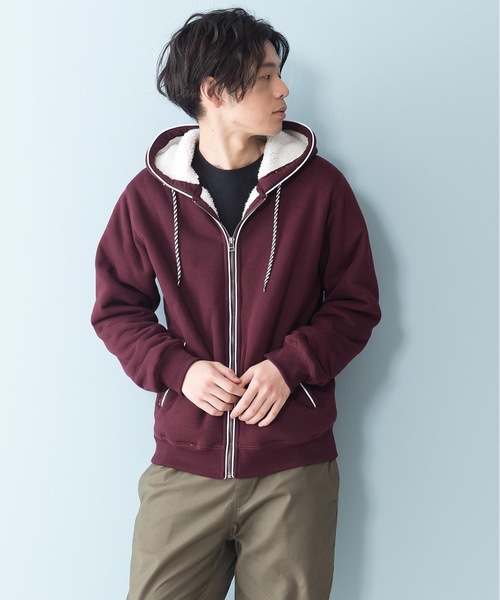 Blue Standard (ブルースタンダード)の「【BLUE STANDARD】裏ボアZIPパーカー モコモコ(パーカー・メンズ・ブラック/エメラルド/レッド系その他/ワイン/グリーン系その他/ブルー系その他/その他1/その他3/ブラック系その他/杢グレー/グレー系その他/その他2/ネイビー・MEDIUM/SMALL/X-LARGE/LARGE)」の11枚目の写真